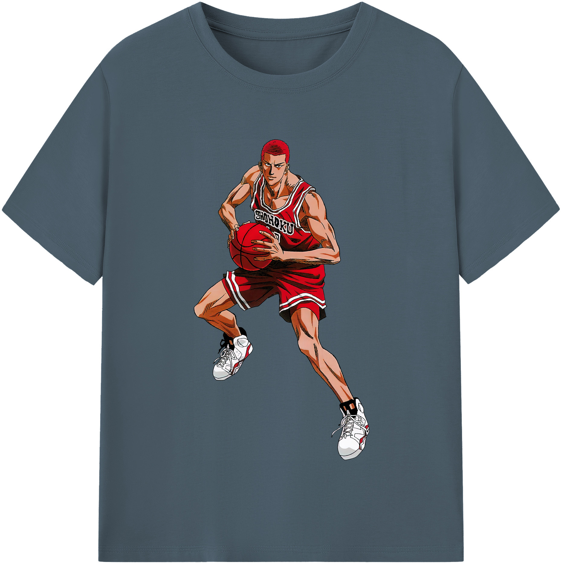 SLAM DUNK／スラムダンク 綿100％半袖Tシャツ（フロントプリント）
